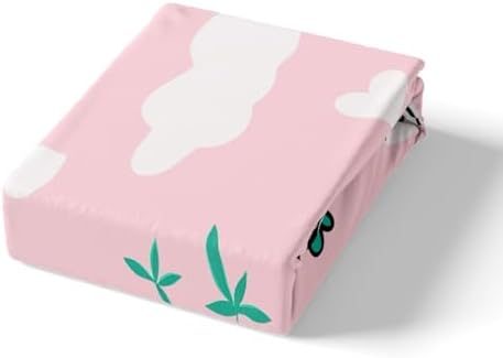 Feelyou Kids Pink Panda Bed Sheet Set Twin Size