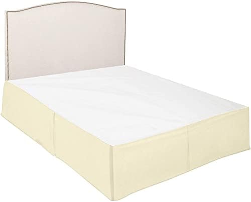 Box Pleated Bed Skirt Queen 18 Ivory Solid
