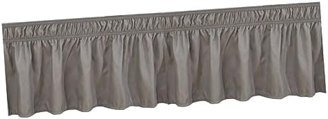 HONMEET Ruffled Bed Skirt Grey Solid Sheet Bedding with Elastic Band