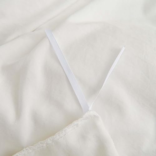 White Duvet Cover Set with Zipper and Pillowcase