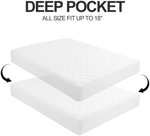 Waterproof Mattress Protector Full Size with Deep Pocket Fit