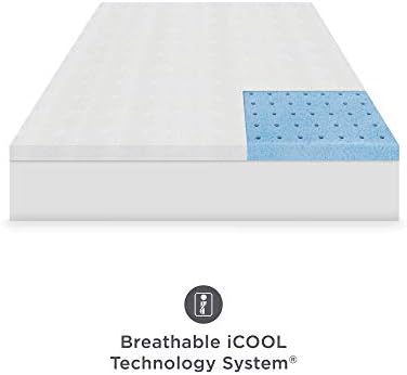 SensorPEDIC 2-Inch Gel-Infused Mattress Topper Twin White