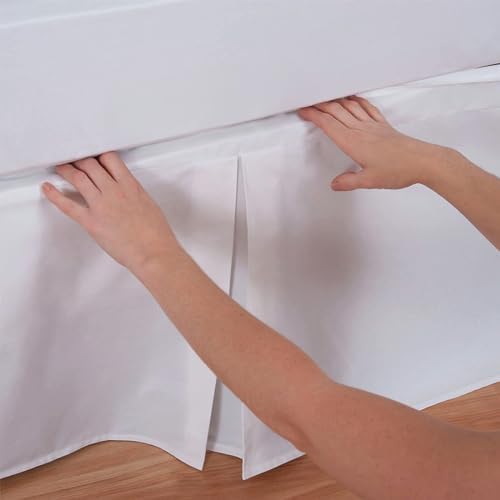 SCI 8 Inch Pleated Bedskirt - Twin Size White 1