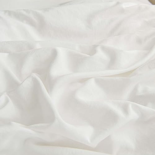 White Duvet Cover Set with Zipper and Pillowcase