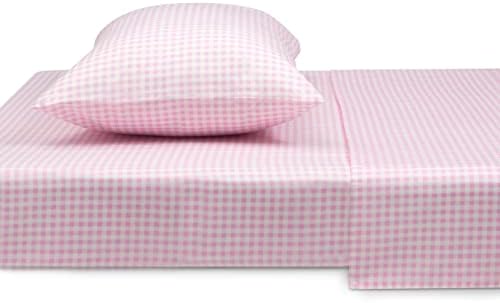 Delta Children 3-Piece Twin Sheet Set Pink Gingham