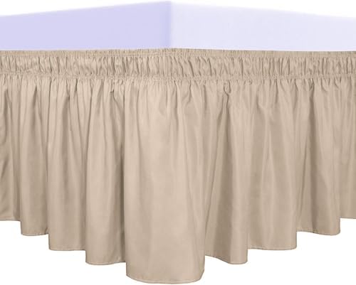 800 Thread Count Bed Skirts with Elastic Dust Ruffles