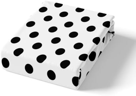 Feelyou Polka Dots Duvet Cover Set Modern Geometry Design Black White