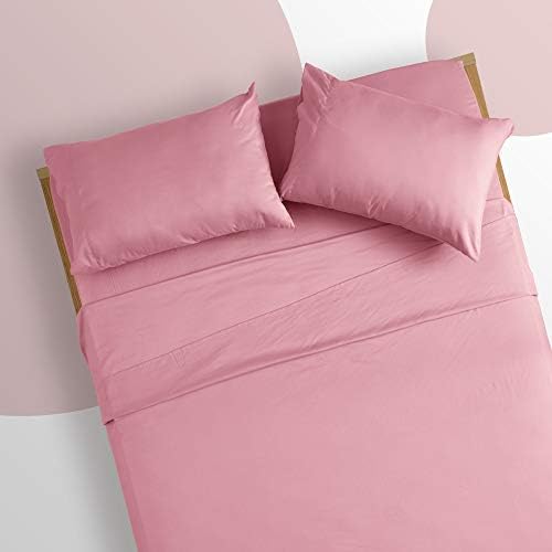 SLEEP ZONE Kids Twin Sheet Set - Ballet Pink 3-Piece