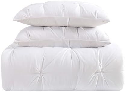 My World Pleated Solid Duvet Set Twin XL White 1