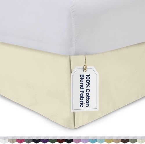 Cotton Delight Queen Bed Skirt 12 Drop Ivory Solid