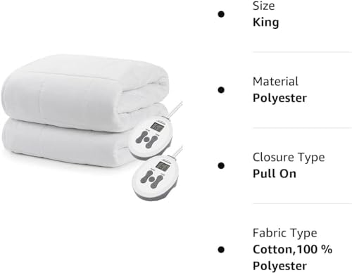 Sunbeam Luxury Heated Mattress Pad 10 Heat Settings Queen