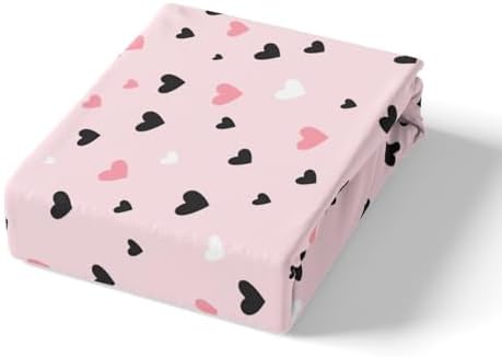 Feelyou Heart Bed Sheet Set Twin Size Kawaii Pink