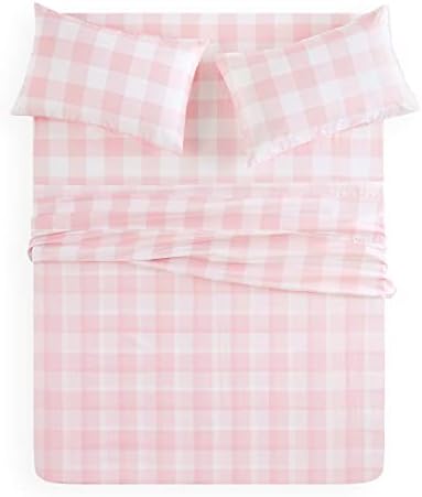Wake In Cloud Gingham Plaid Twin Sheet Set