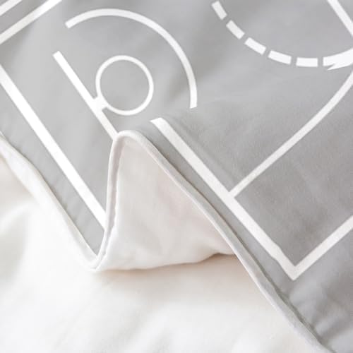 Feelyou Basketball Duvet Cover Set Queen Size Grey