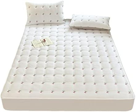FCLDESHOP Fitted Mattress Pad Cover Blue 120cmx200cm