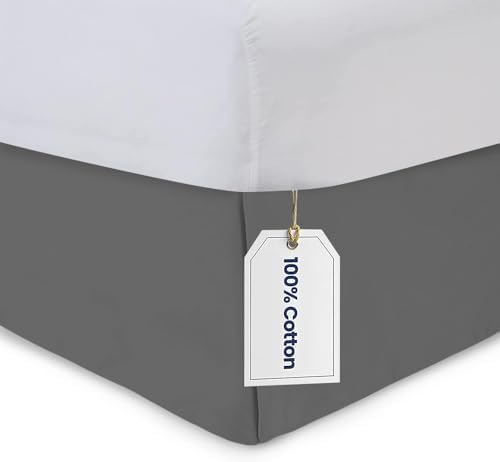 Vivacious Premium 800TC Organic Cotton Bed Skirt Grey King Size