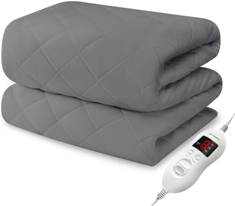 MATBEBY Heated Mattress Pad Full Size Dark Grey