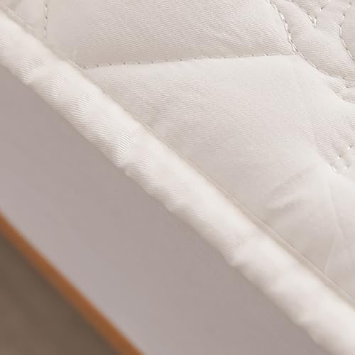 Extra Deep Pocket Fitted Sheet with Quilted Mattress Pad and Non Slip Cover