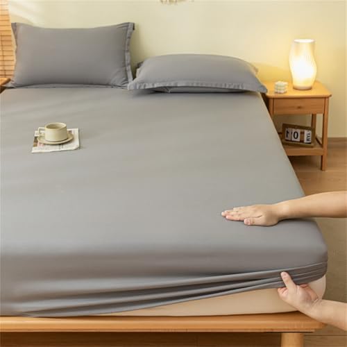 BYHIP Waterproof Mattress Protector Twin Full Light Gray