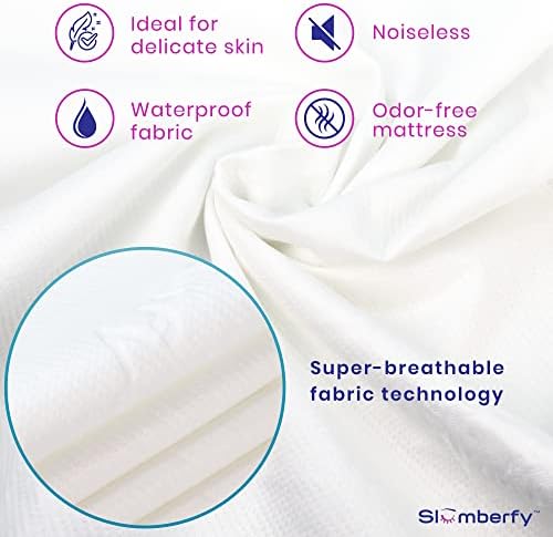 Slumberfy Waterproof Mattress Protector Bamboo Hypoallergenic Cover King Size 76x80