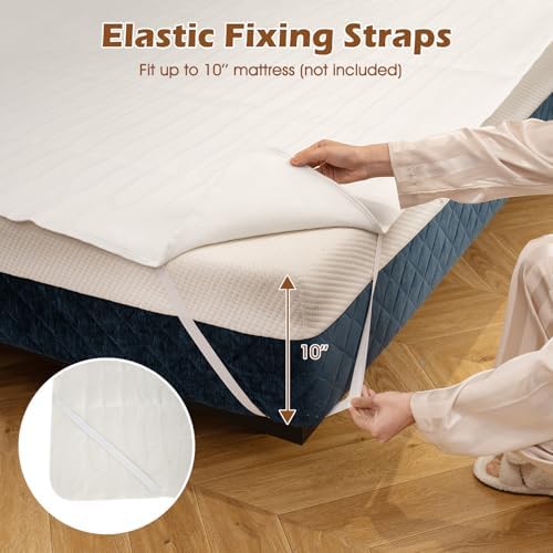 Costway Heated Mattress Pad King Size with Dual Controllers