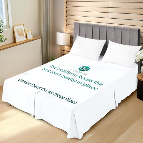 Premium King Size Bed Skirt 800TC Egyptian Cotton White
