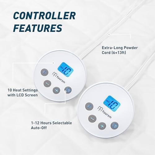 Yuurom Heated Mattress Pad California King 72x84 10 Heat Settings 1