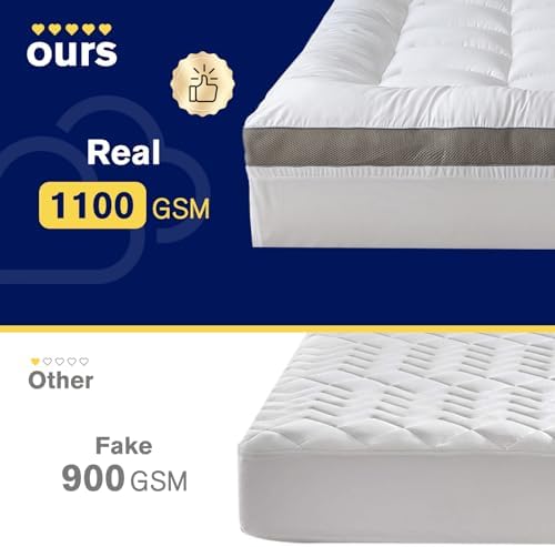 Primesoft 2 Thick Cotton Mattress Topper - Cooling Comfortable Supportive