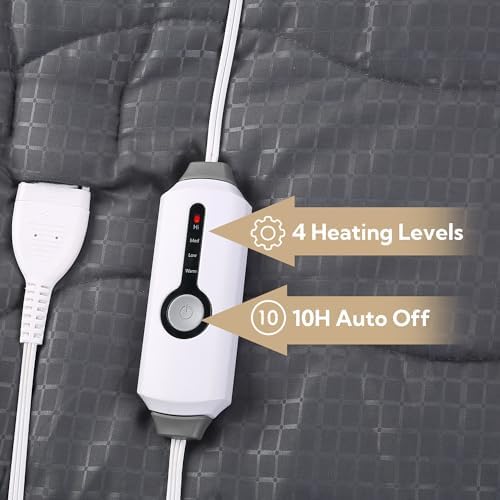 SUNNY HEAT Full Size Electric Mattress Pad 54x75 Grey
