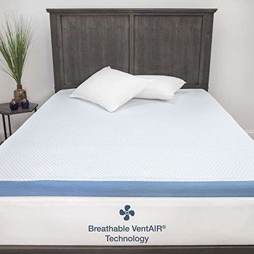 SensorPEDIC Elite Cooling Mattress Topper Twin White 1