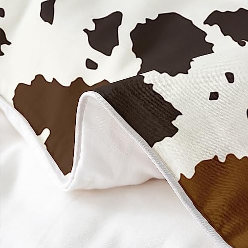 Jejeloiu Cow Print Kids Duvet Cover Set