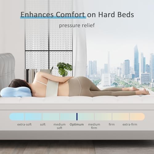 JOYRIDE SLEEP Dual Layer Mattress Topper for Hard Beds