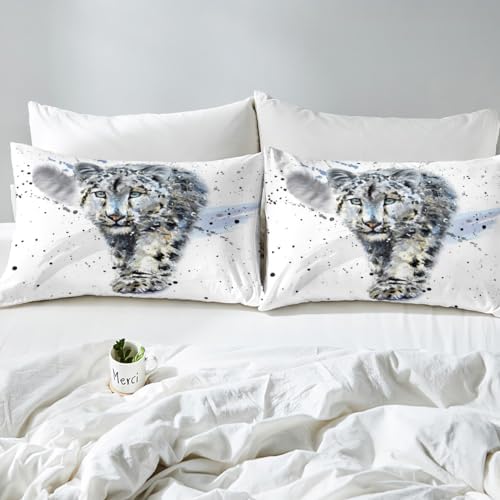 Feelyou 3D Leopard Duvet Cover Set Twin Size