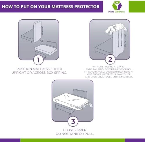 Mars Wellness Waterproof Vinyl Mattress Protector - Queen Size