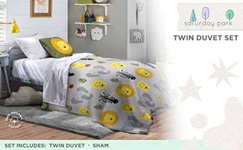 Saturday Park Safari Friends Twin Duvet Cover Set