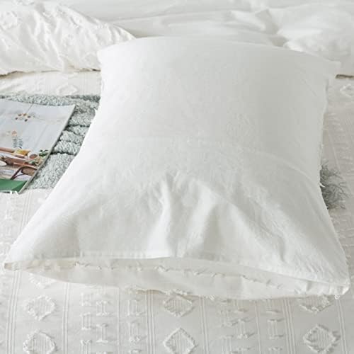 Brandream Boho White Tufted Duvet Cover Set