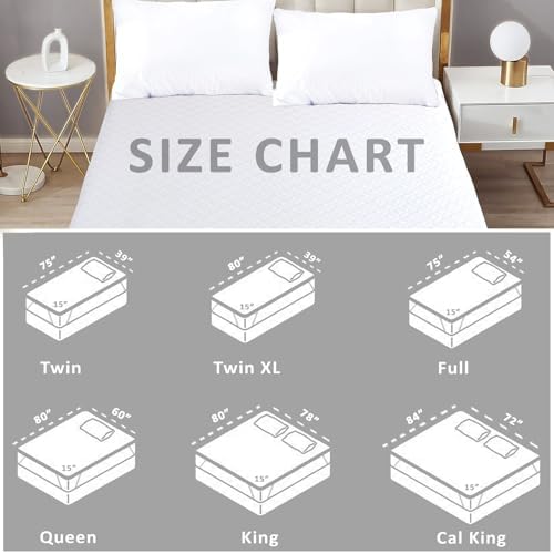 QATAN Quilted Mattress Protector Waterproof Full Size Pad