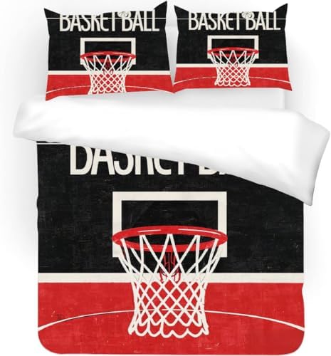 GIPNIAU Kids Basketball Duvet Cover Set 3 Piece