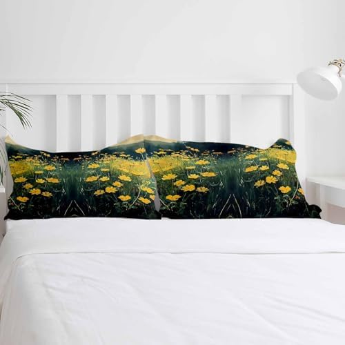 3-Piece Twin Bedding Set with Zipper Closure and Floral Print