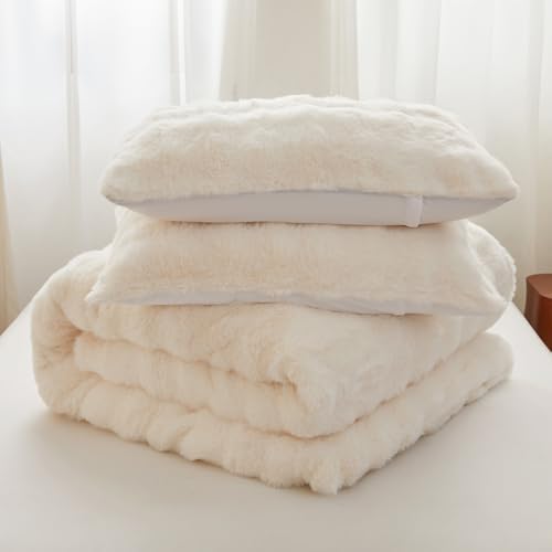 Roscloud Rabbit Plush Duvet Cover Set 3PC 1