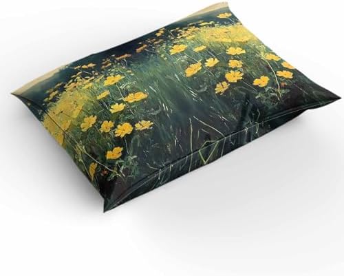 3-Piece Twin Bedding Set with Zipper Closure and Floral Print