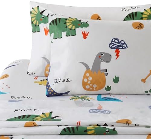 Marina Kids Dino Print Duvet Cover Set 3 Pc - TwinSingle Size