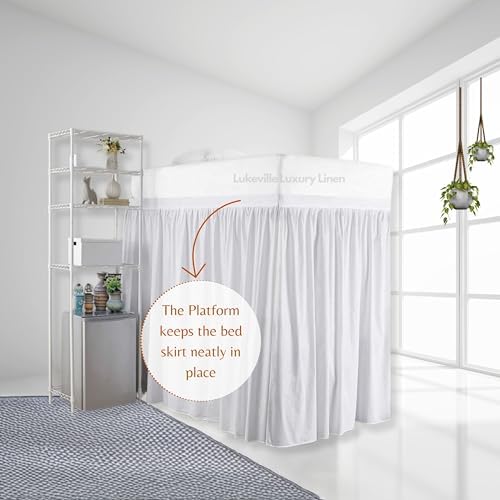Lukeville Luxury Linen Twin XL Bed Skirt 32 Drop