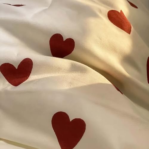 Nayoroom Heart Duvet Cover Set Queen Size 3Pcs