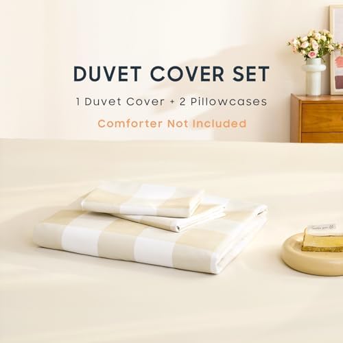 Wake In Cloud Gingham Duvet Cover Set 3-Piece King Size