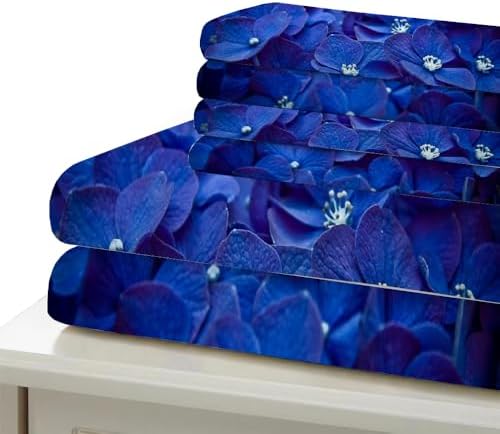 Hydrangea Duvet Cover Set 3 Piece California King with Zipper