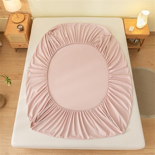BYHIP Mattress Protector Twin Waterproof Light Pink 6-18 Inch