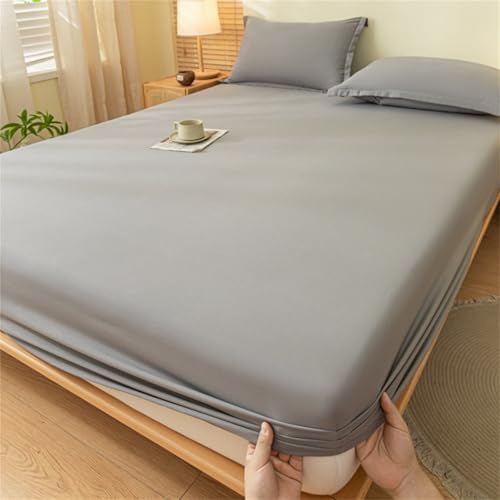 BYHIP Waterproof Mattress Protector Twin Full Light Gray