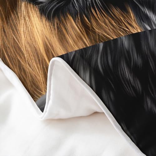 Feelyou Highland Cow Cotton Duvet Cover Set Twin Size