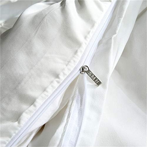 Erosebridal White Pinch Pleated Duvet Cover Set Twin Size 1